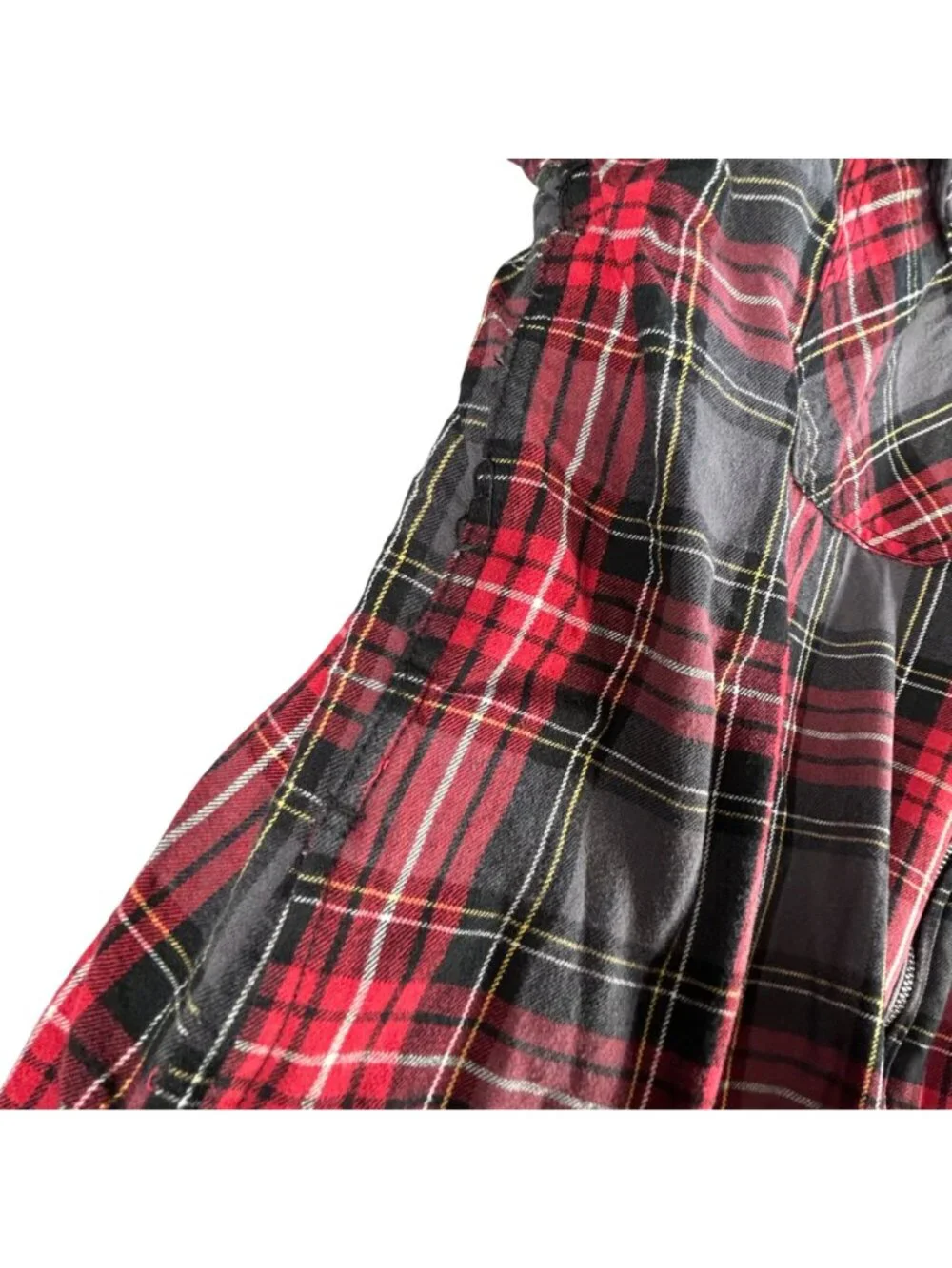 Wolverine Red & Black Plaid Shacket Mens XL Sherpa Lined Flannel Zip Work Wear